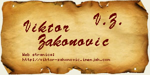 Viktor Zakonović vizit kartica